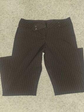Studio Y Black Pinstripe Wide Leg Pants